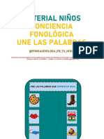 Producto 5. Conciencia Fonológica Une Las Palabras