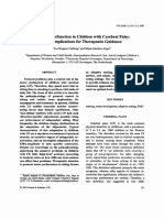 Dysfunction Cerebral Palsy: Implications Therapeutic: Postural in Guidance