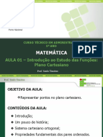 Aula 01 - Introdução Ao Estudos Das Funções - Plano Cartesiano