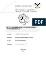 Importancia Del BPM en Las Empresas Agroindustriales PDF