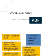 Vocabulary Check How To Be A Person