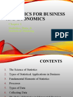 Statistics For Business and Economics: Statistics, Data, & Statistical Thinking