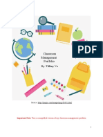 Classroom Management Portfolio: By: Tiffany Vu