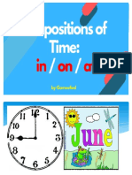Preposition of Time - IN ON AT