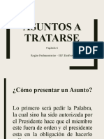 Asuntos A Tratarse-Capitulo 6 de Reglas Parlamentarias