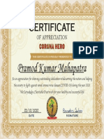 Certificate - Pramod Kumar Mahapatra PDF