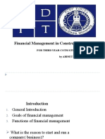 Financial Management in Construction: For Third Year Cotm Student by Abinet G