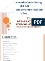 ECM of High Temp Ti Alloy