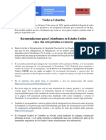 Recomendaciones para Colombianos en Estados Unidos Cuya Visa Este Proxima A Vencerse