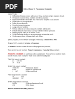 Numeric Constants: Qbasic Chapter 3: Fundamental Statements