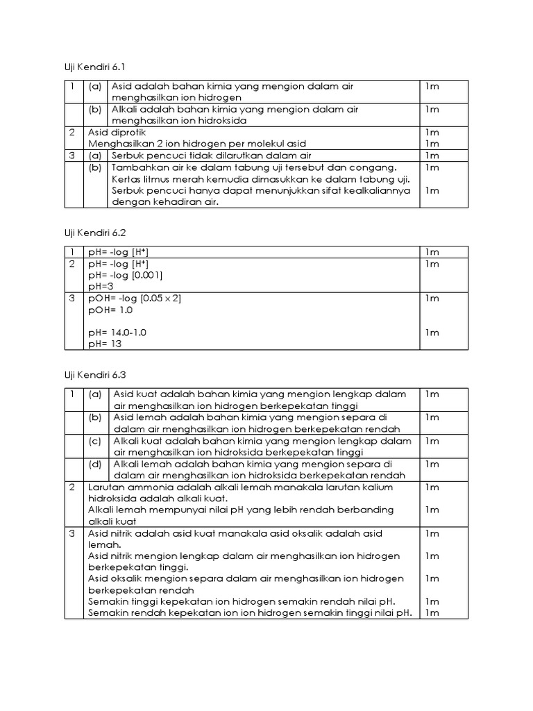 Jawapan Uji Kendiri 6 1 Hingga 6 7 Pdf Pdf