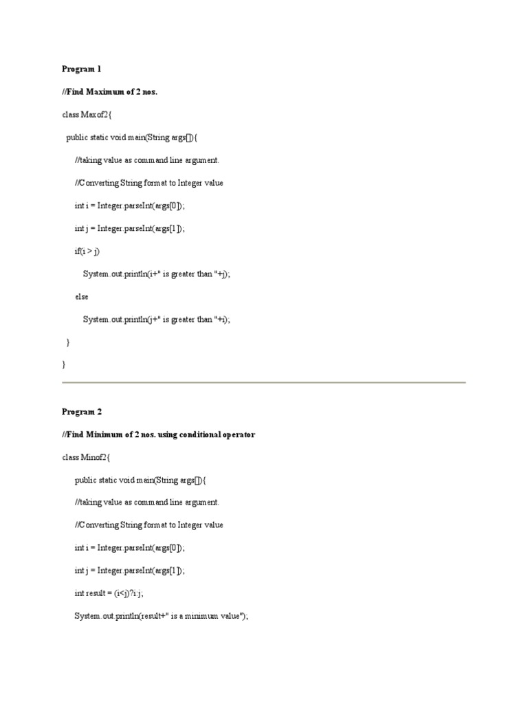 Java Programs for Basic Algorithms | PDF | String (Computer Science ...