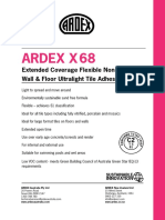 ARDEX X 68 Ultralight Adhesive Datasheet