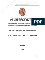 EP Economia Plan de Estudios 2018 Area Economia Regional y Desarrollo Territorial