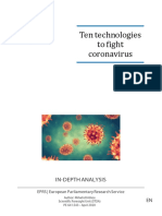 Ten Technologies To Fight Coronavirus: In-Depth Analysis