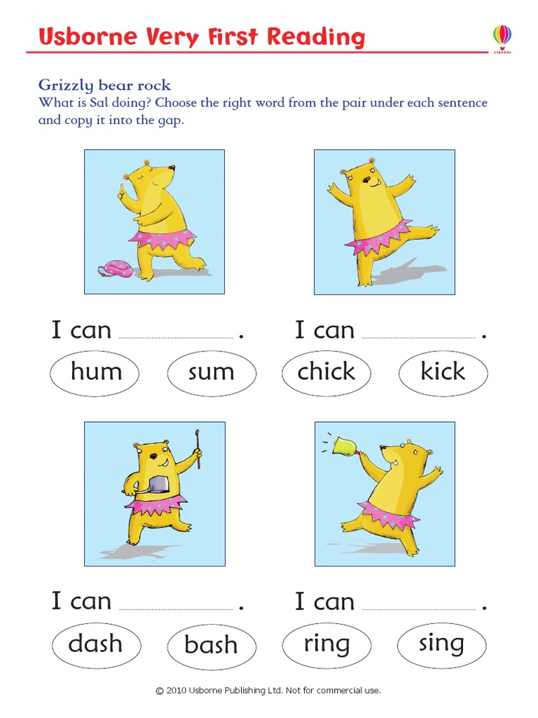 Grizzly Bear Rock Activity 1 | PDF | Language Arts & Discipline