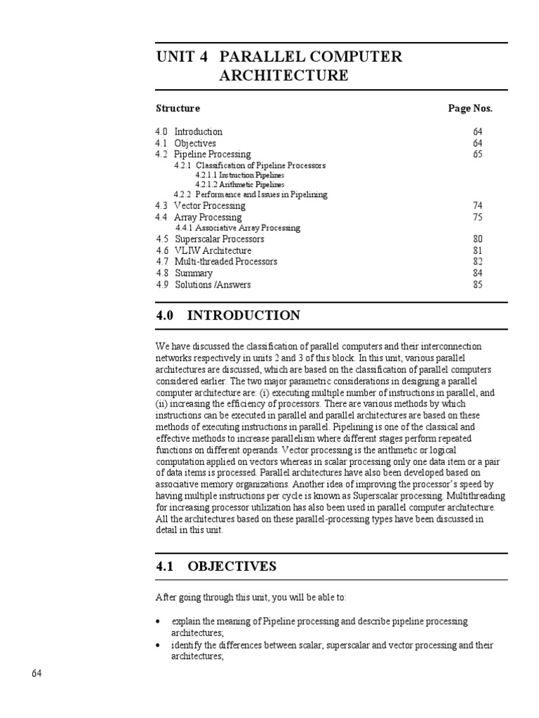 1 4 Parallel Computer Architecture PDF | PDF | Central Processing Unit ...
