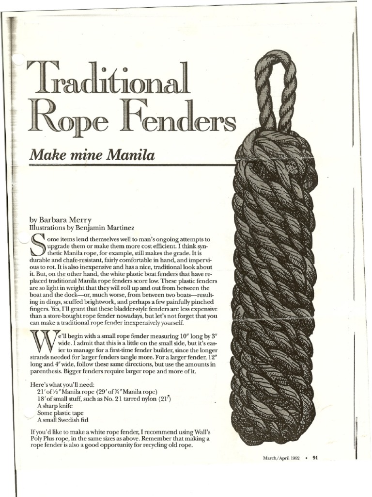Ji Rope Fenders PDF Knot Rope