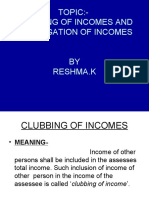 Topic:-Clubbing of Incomes and Aggregation of Incomes