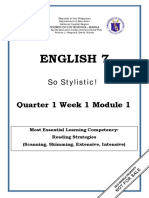 English 7: Quarter 1 Week 1 Module 1