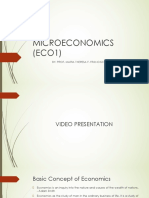 Microeconomics (ECO1) : By: Prof. Maria Theresa F. Francisco, LLB, Mba