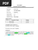 230 - Turbidity Test and Alum Jar Test PDF