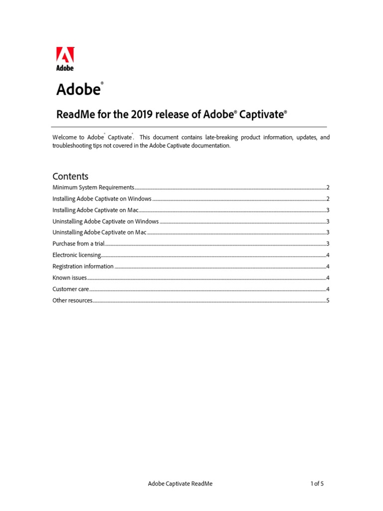Adobe Captivate 2019 | PDF