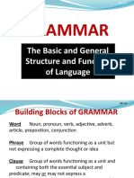 Grammar: The Basic and General Structure and Function of Language