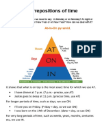 Prepositions of Time: At-In-On Pyramid