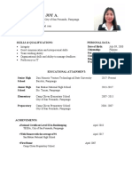 Mary Joy Mejila Resume for Bookkeeping Position