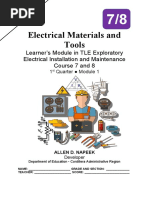 TLE Exploratory EIM7-8 - q1 - Mod1w1 - Electricalmaterialsandtools - v1