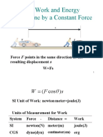 Ch6. Work and Energy Work Done by A Constant Force