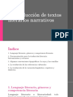 TAV: La Traducción de Textos Literarios Narrativos I