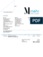 Invoice: Mehr Appliances and Services LLP