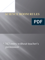 Science Room Rules