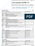 4.- Lista de etiquetas XHTML