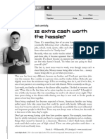 Is Extra Cash Worth The Hassle?: Progress Test 5