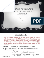 Sediment Transport & Design of Irrigation Channels: Chapter No 04 by Santosh Kumar Garg