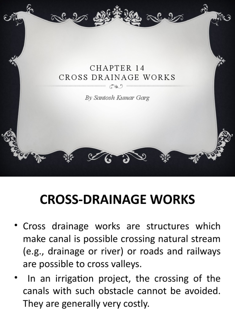 Cross Drainage Works by Santosh Kumar Garg PDF Storm Drain Canal