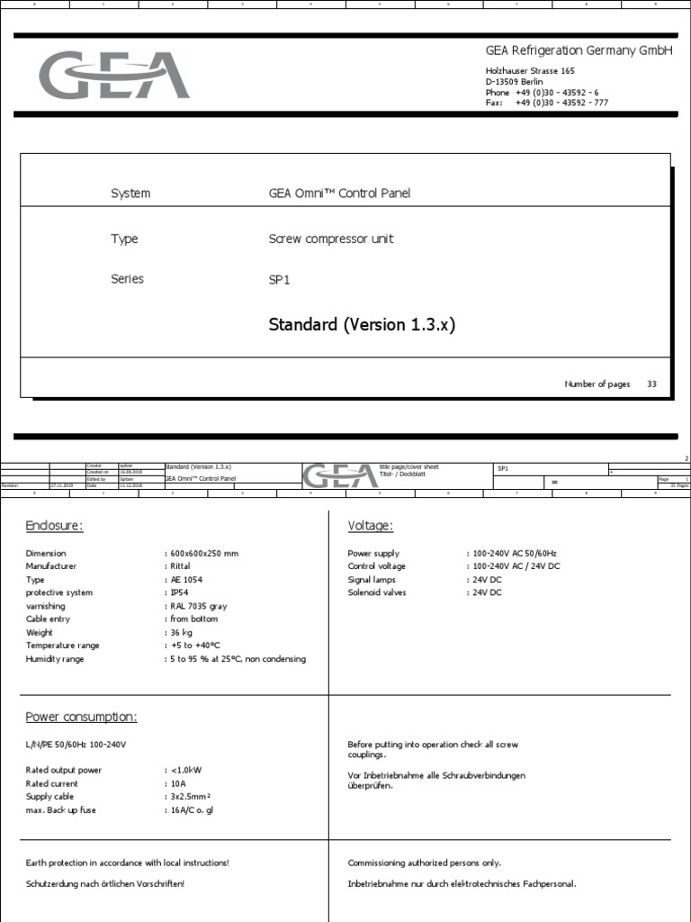 Eplan Gea Omni Sp1 V1 3 X En De Pdf Power Supply Alternating Current
