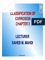 CLASSIFICATION AND EFFECTS OF CORROSION