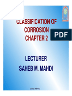 Classification of Classification of Corrosion Corrosion 2: Lecturer Lecturer Saheb M. Mahdi Saheb M. Mahdi