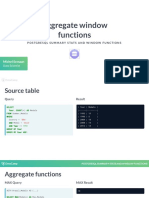 Aggregate Window Functions and Frames