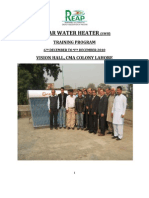 Reap-GTZ Solar Water Heating Training in Lahore