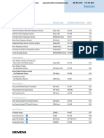 Sensors: Product Product Code Technical Instructions Page # Temperature Sensors