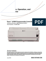 Installation, Operation, and Maintenance: Tracer UC600 Programmable Controller