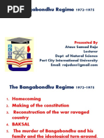 (L-12) The Bangabondhu Regime 1972-1975