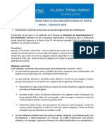 Sunat Publica Normas para La Declaración Jurada de Renta Anual