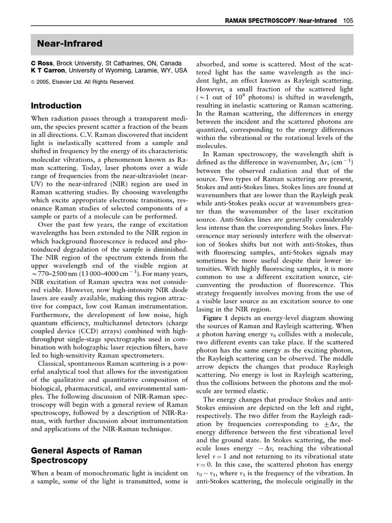 NIR-Raman Spectroscopy Overview | PDF | Raman Spectroscopy | Laser