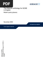 GCSE Anthology Glossary Extracts